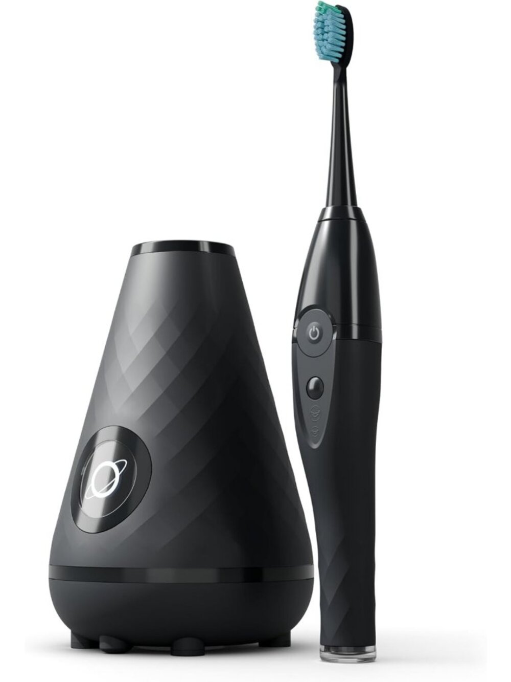 UV Sanitizing Sonic Electric Toothbrush with Cleaning Station, Dual Speed, Black